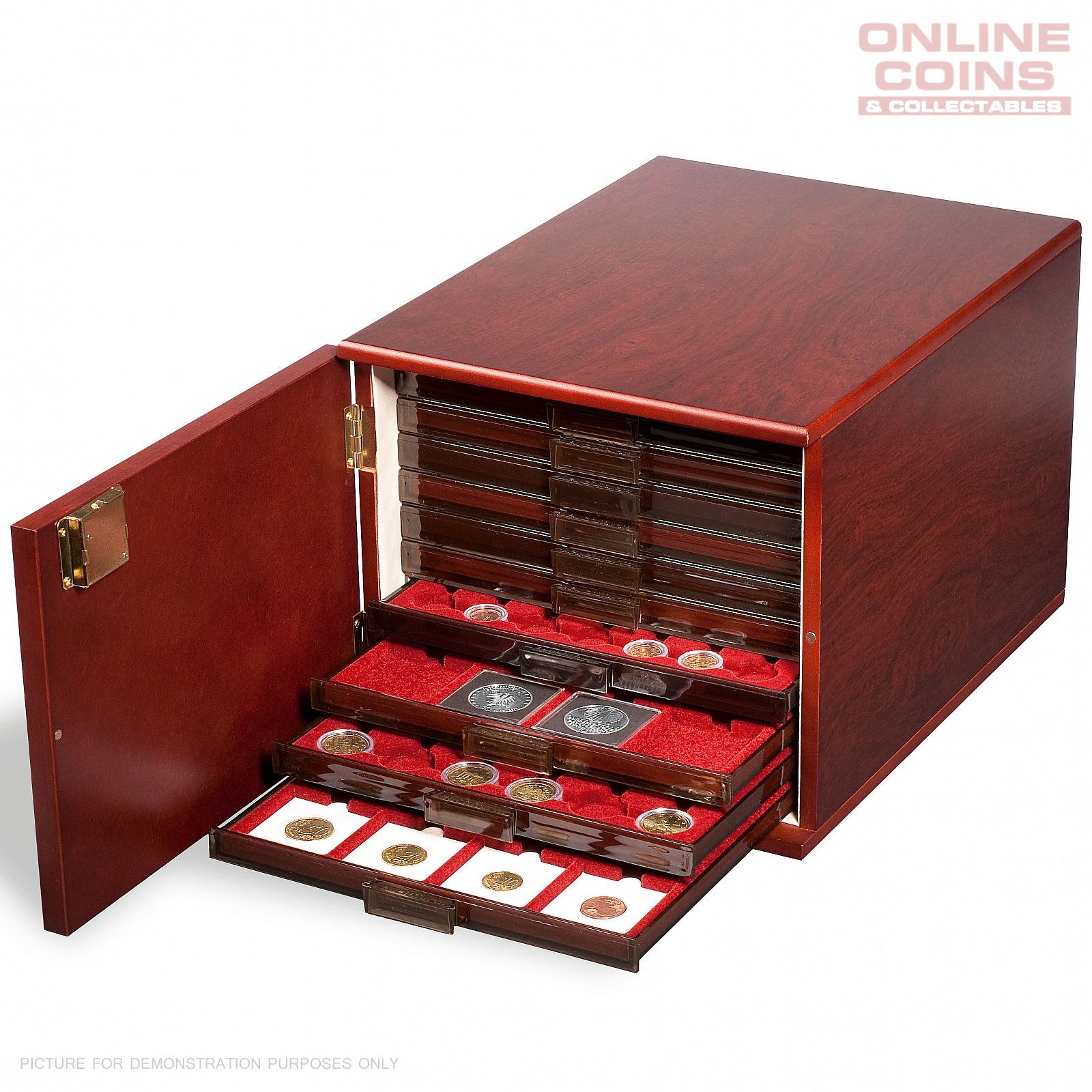 Lighthouse Mahogany MBKAB10M Lockable Coin Case for up to 10 MB Coin Drawers